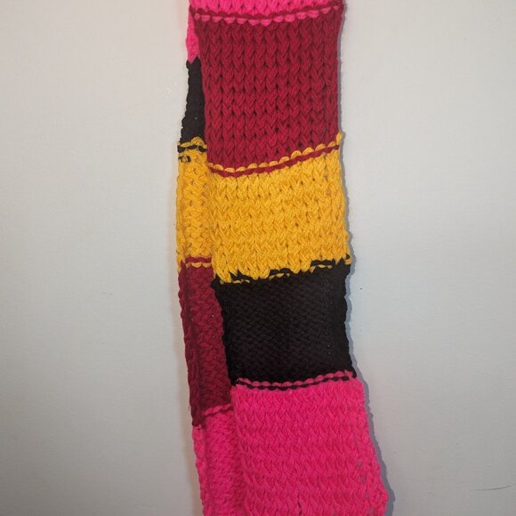 Vibrant Handmade Knitted Scarf - Bold & Colorful - Picture 2 of 6
